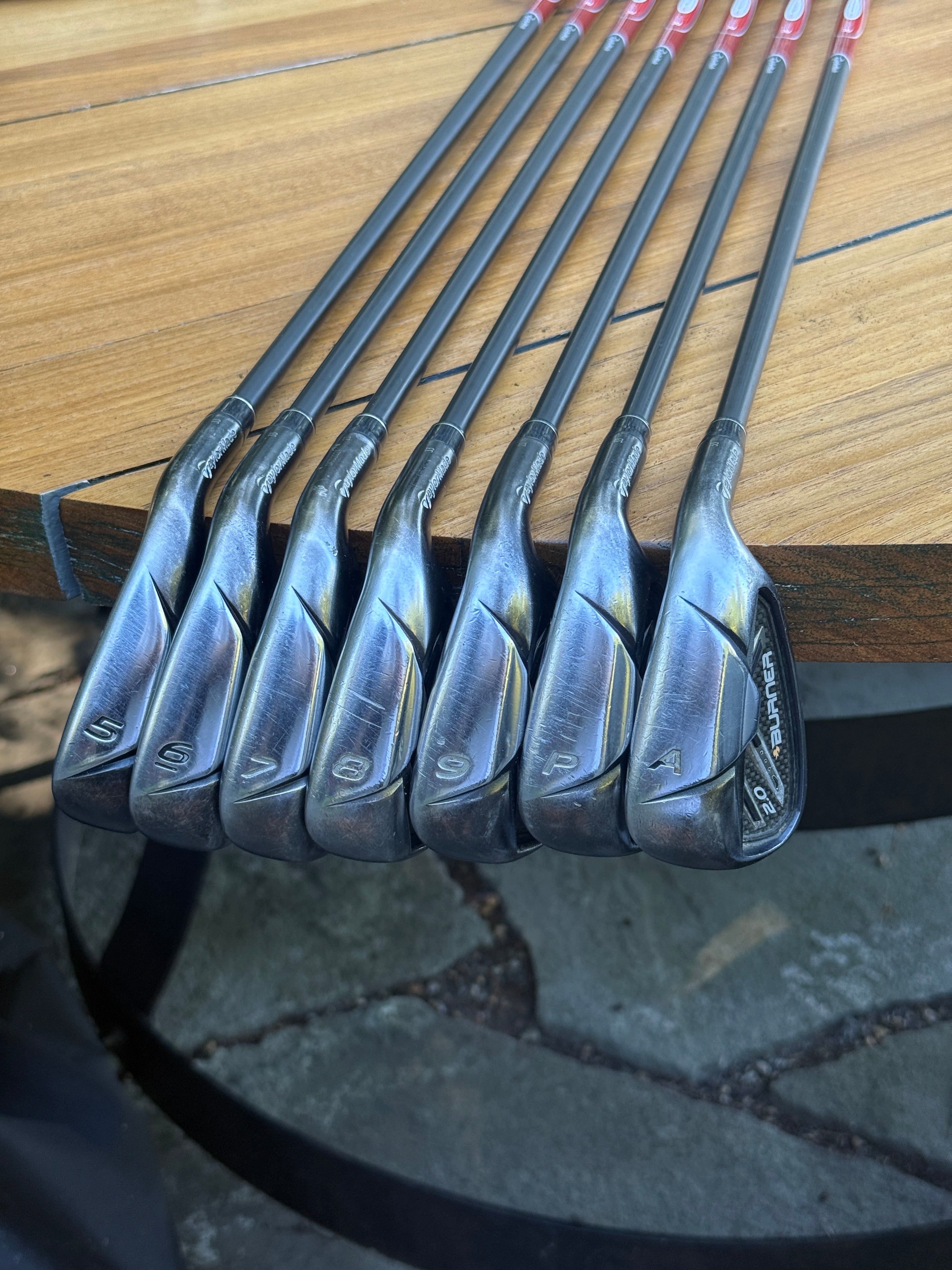 Taylormade Burner 2.0 5-PW, AW Iron Set w/Graphite Regular Flex Shafts