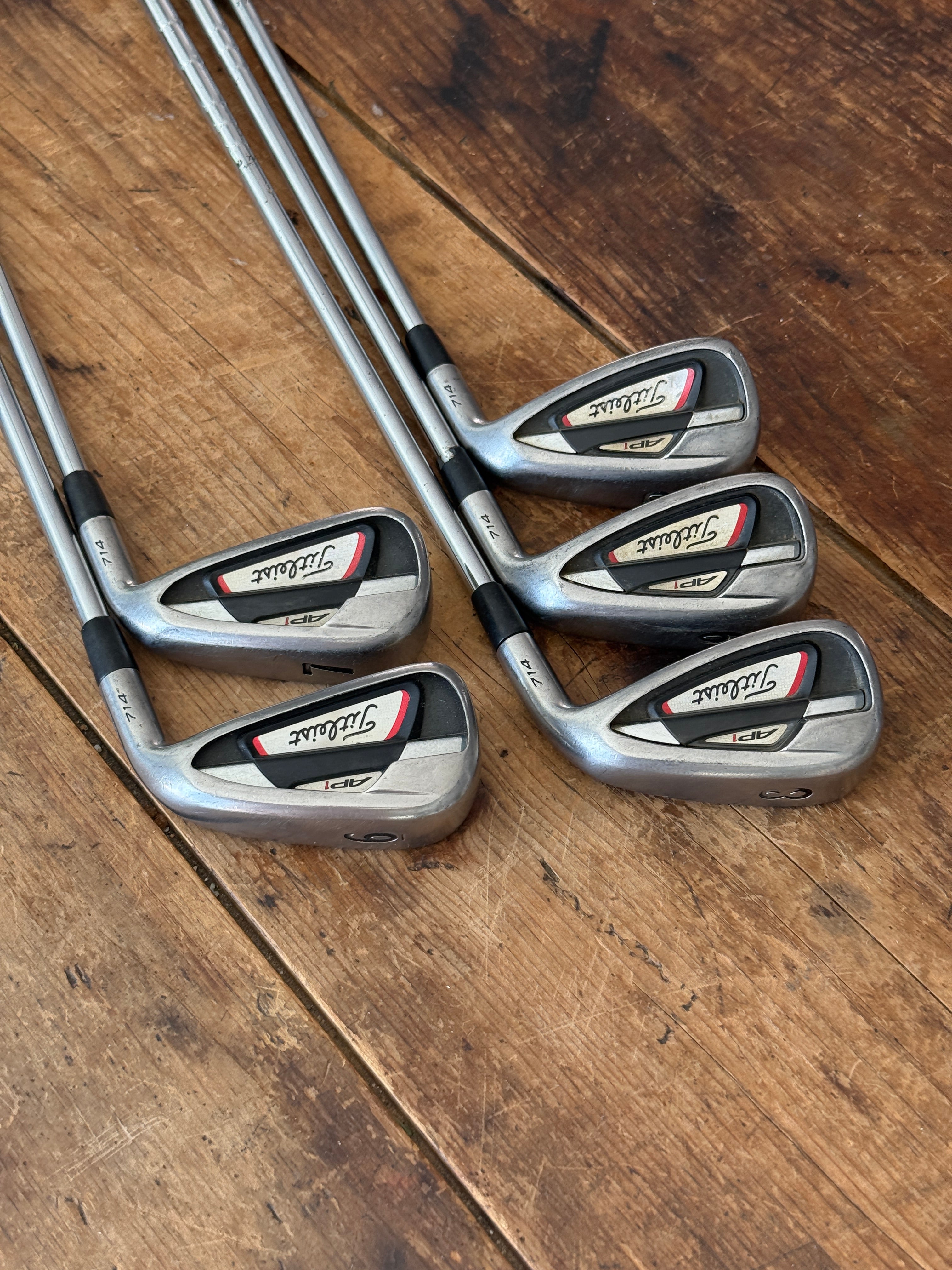 Titleist 714 AP1 6-PW Iron Set w/95g XP Regular Flex Steel Shafts